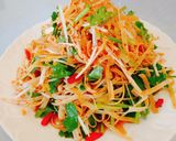 パクチー(香菜)入り千枚豆腐サラダ作り方4写真