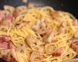 ベーコンブロックとレンコンの和風パスタ作り方5写真