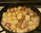 豚角切り肉と大根の五香粉炒め煮作り方5写真