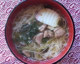 お雑煮のお出汁で、温かいお素麺♪作り方4写真