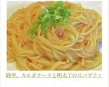 簡単、カルボナーラと明太子のスパゲティ作り方6写真