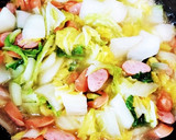 簡単！白菜とウインナーの塩あんかけ作り方8写真