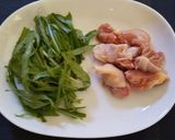 水菜と焼き餅のみぞれ煮作り方1写真