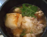 水菜と焼き餅のみぞれ煮作り方4写真
