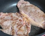 私のステーキの焼き方♡ガーリック風味作り方4写真