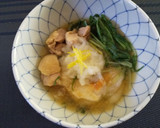水菜と焼き餅のみぞれ煮作り方5写真