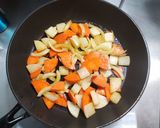 豚こま肉と大根に人参の中華風味噌炒め作り方4写真