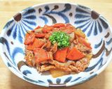豚こま肉と大根に人参の中華風味噌炒め作り方7写真
