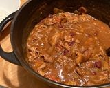 デミ缶と豚コマで☆お豆トマトハヤシライス作り方20写真