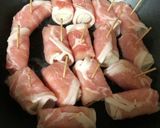 お餅消費☆おかずに☆子供喜ぶ豚餅串☆作り方5写真