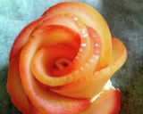 りんごで作ったバラの花作り方11写真