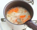 からだ温まる♪鮭のフレンチ粕汁ビーフン作り方3写真