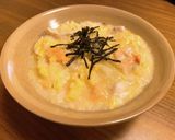 白だしで★海鮮たまご雑炊作り方4写真