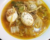 絶品☆挽き肉と白菜のカレースープ作り方5写真