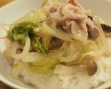 鍋の残り活用♪土鍋で中華丼作り方7写真
