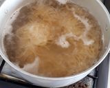 明太子と酒盗のバター風味パスタ作り方3写真