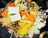 ピーナッツとエノキタケ入り肉団子の寄せ鍋作り方4写真