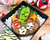 令和四年睦月7日　寅デコハンバーグ弁当作り方2写真