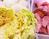 キャベツと卵とベーコンのスープ作り方1写真