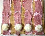 豚しゃぶ肉で♪肉巻きおにぎり作り方2写真