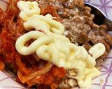 オートミール　納豆キムチ丼　ダイエット作り方1写真