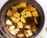 こっくり美味♡さつまいもと大豆の黒糖煮作り方2写真