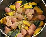 かぼちゃとソーセージのクリーム煮作り方3写真