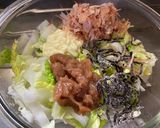 白菜の芯で、お手軽♬梅おかかマヨサラダ作り方2写真