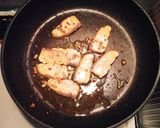 絶品☆サーモンと黒舞茸の白だし和風パスタ作り方3写真