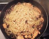 絶品☆サーモンと黒舞茸の白だし和風パスタ作り方5写真