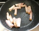 ベーコンと餅のガーリックマヨ炒め作り方3写真