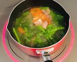 *菜の花とベーコンのお雑煮*白味噌仕立て作り方2写真