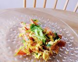 お弁当★三つ葉たっぷりソーセージ卵炒め★作り方5写真