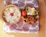 お弁当★三つ葉たっぷりソーセージ卵炒め★作り方8写真