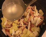 ランチョンポークで和風パスタ作り方5写真