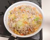 白菜と豚肉のとろたま煮♡作り方7写真