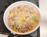 白菜と豚肉のとろたま煮♡作り方7写真