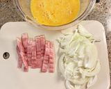 【楽めし】玉ねぎとベーコンの卵焼き作り方1写真