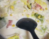 白菜とベーコンのミルクチャウダー作り方4写真