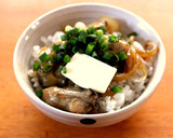バター載せ牡蠣のしょうが焼き丼作り方1写真