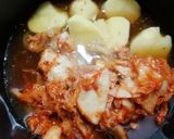 サバ缶キムチとじゃがいも煮込み作り方2写真