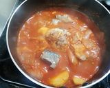 サバ缶キムチとじゃがいも煮込み作り方3写真