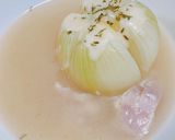電子レンジでまるごとオニオンスープ作り方4写真