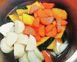 簡単ハンドブレンダーで野菜のポタージュ作り方1写真
