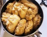 やわらかふっくら♡ひき肉の巾着白だし煮♡作り方7写真
