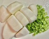 聖護院大根と豚バラ肉の白味噌煮作り方1写真