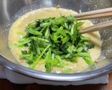 ふわとろ歯応え★納豆長芋京菜で卵黄和え作り方9写真