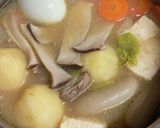 ひとり鍋☆野菜、きのこ、肉、餅作り方3写真