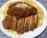 デミグラスソースカツ乗せパスタ作り方5写真