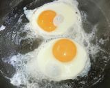 カフェ風サラスパ（ウインナー目玉焼き）作り方3写真